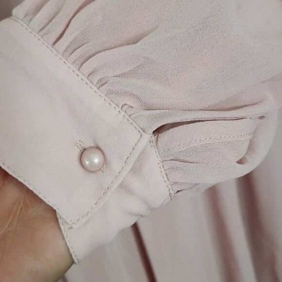 NWOT Fairiesty Formal Mauve/Pink Floor Length Gown With Fabric Flowers SZ XL - Picture 7 of 10